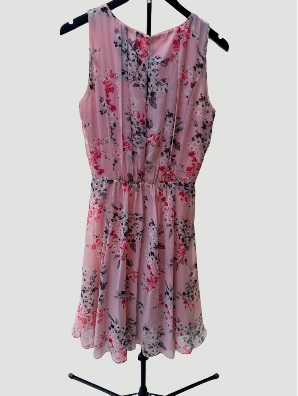 White House Black Market Pink Floral Sleeveless Dress Size 6 - Picture 2 of 9